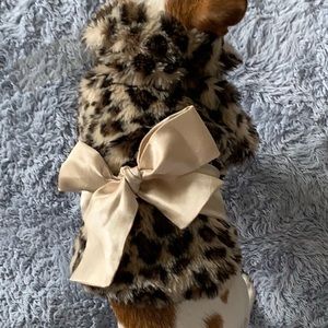 CHEETAH FAUX FUR 🐾 Med. Dog Coat